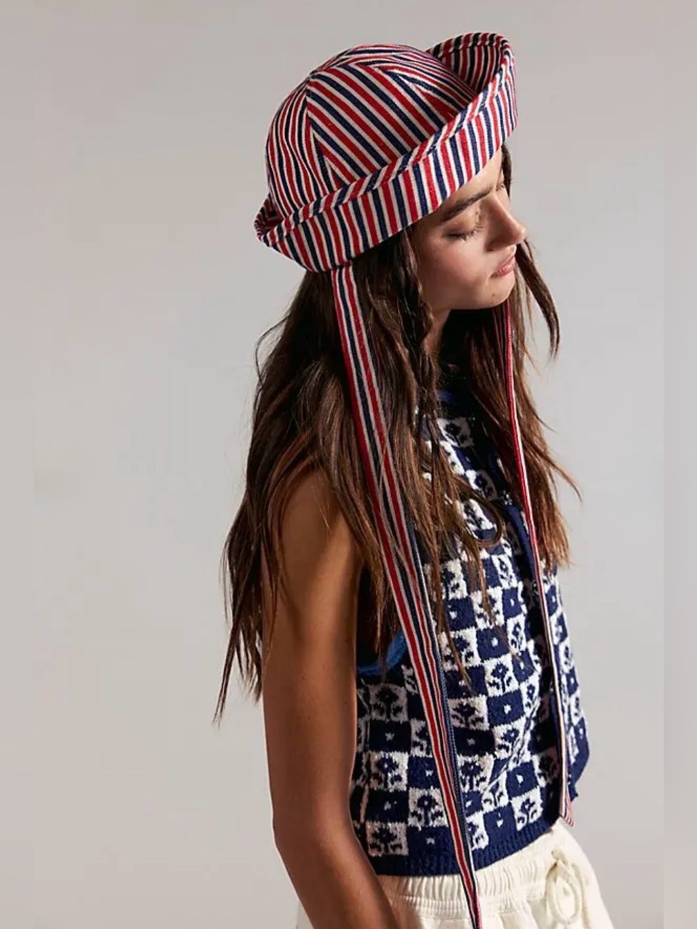 Free people Striped Sailor Bucket Hat